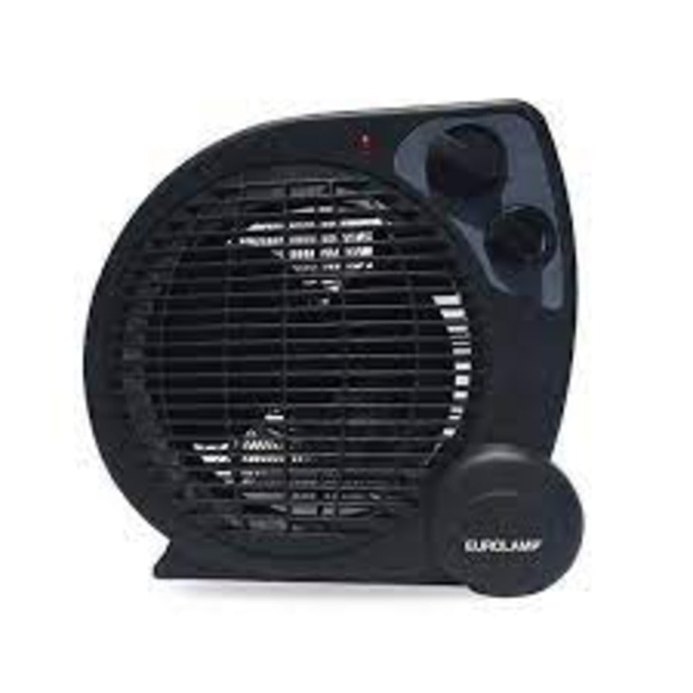 Eurolamp Fan Heater 1000W/ 2000W - Black