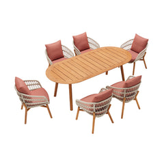 HiGold Vasca Dining Table with 6 Chairs