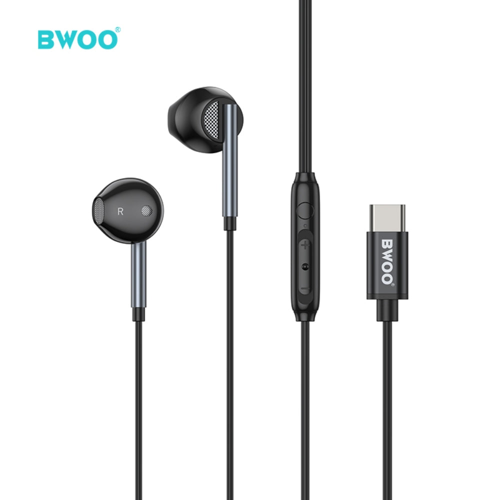 Bwoo Type c Earphones - Black