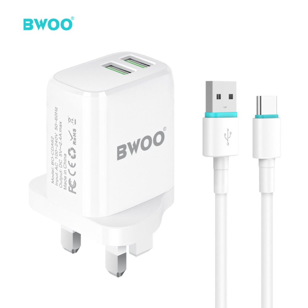 Bwoo UK Plug with Type C Cable