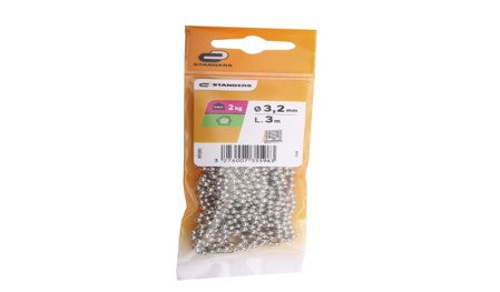 Standers Ch9 Unwelded Chain Ball Nickel Finish 10Kg D3,2Mm L 3M +Acc Nickel