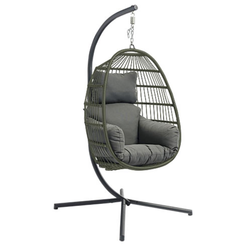 Yoyo Hanging Egg Chair - Charcoal/Olive