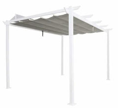 Naterial Omega Pergola Aluminium Modular Roof 285cm x 400cm - White,