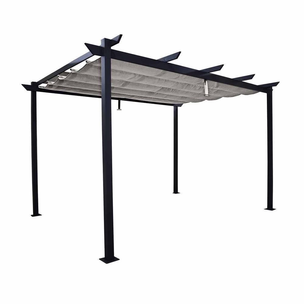 Naterial Omega Pergola Aluminium Modular Roof 285cm x 400cm - Dark Grey,