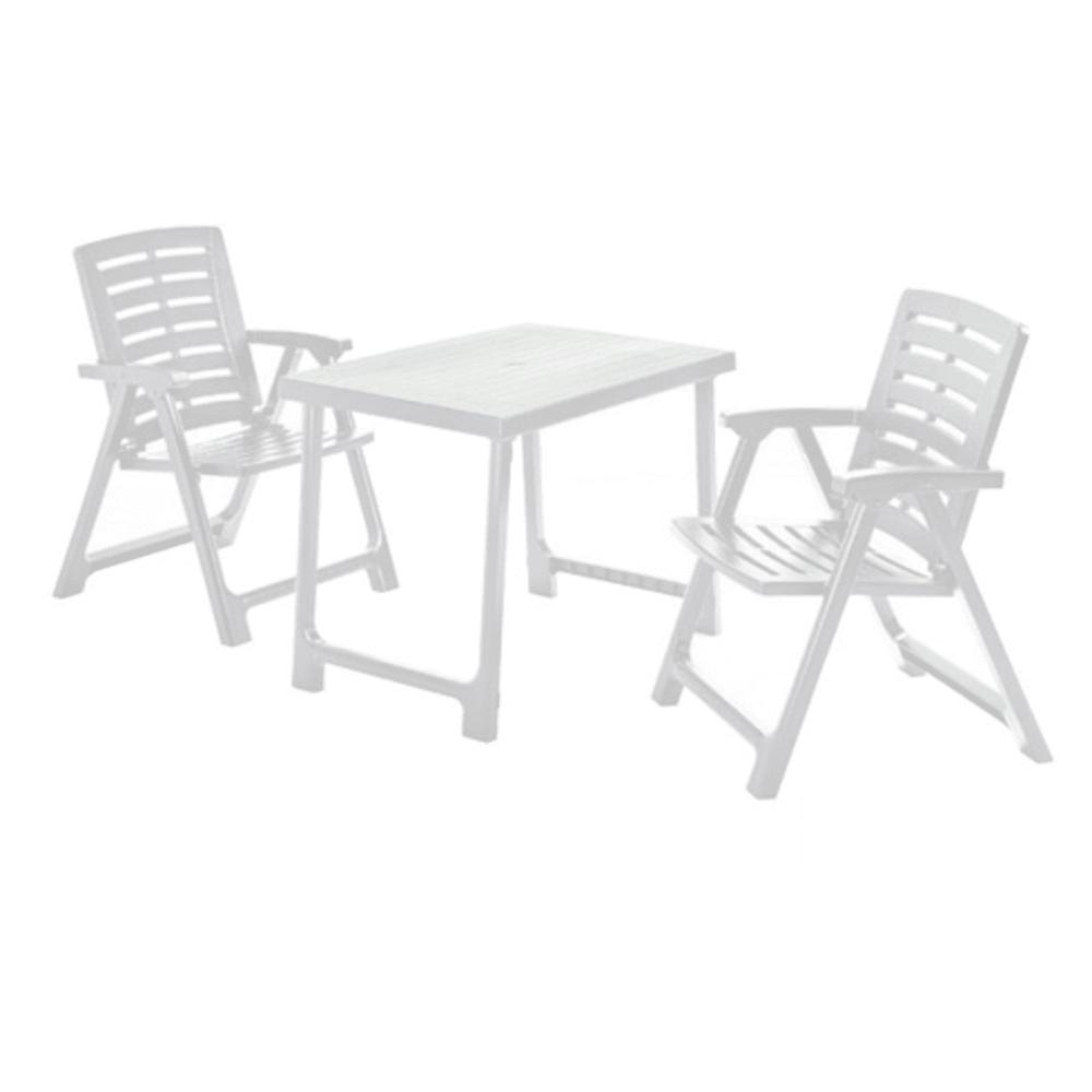 Ipae-Progarden Pik Nik Table Set with 2 Chairs White