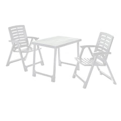 Ipae-Progarden Pik Nik Table Set with 2 Chairs White