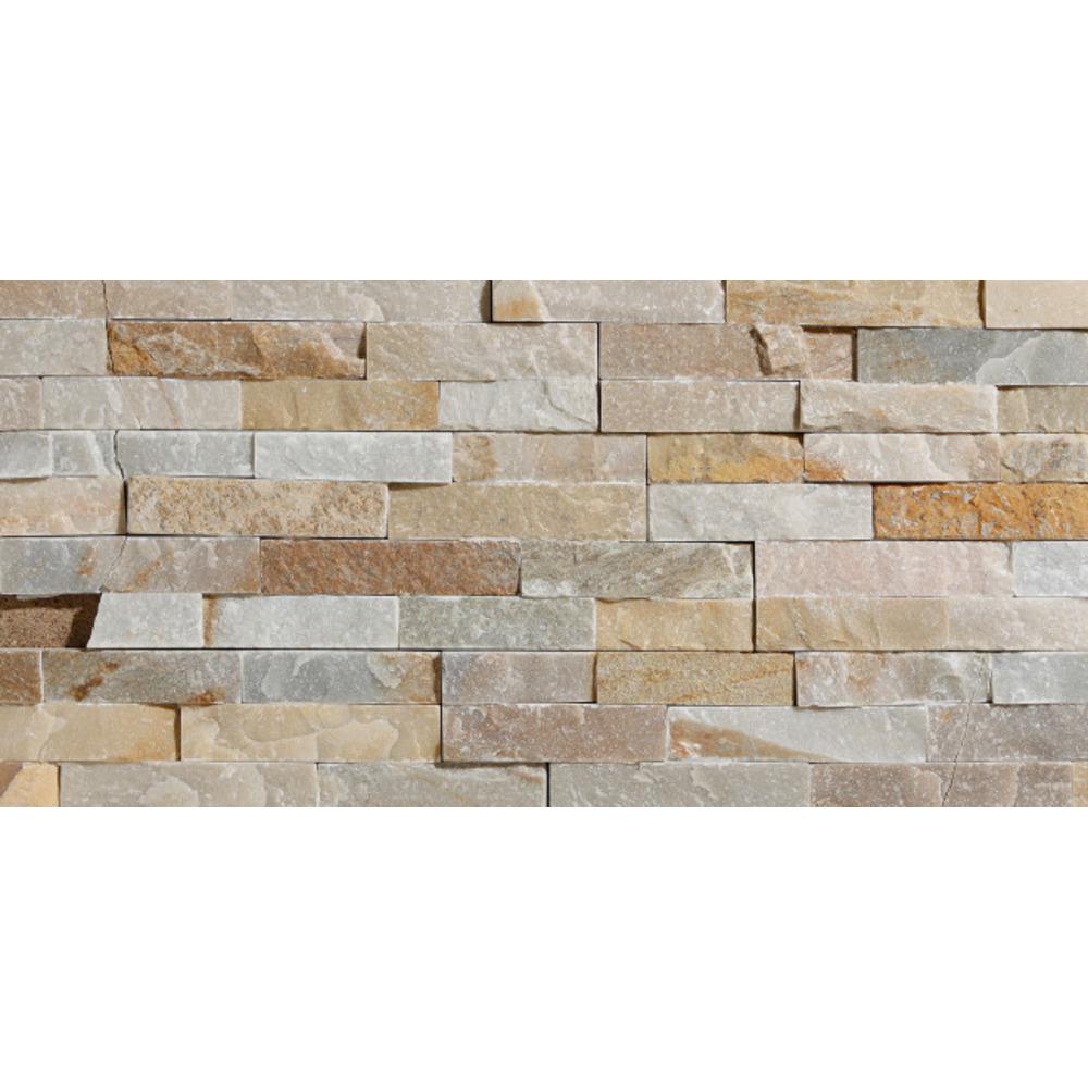 Stegu Ivory Natural Stone Wall Cladding 10x36x1.2cm - 0.43m2 Per Box (12pcs)