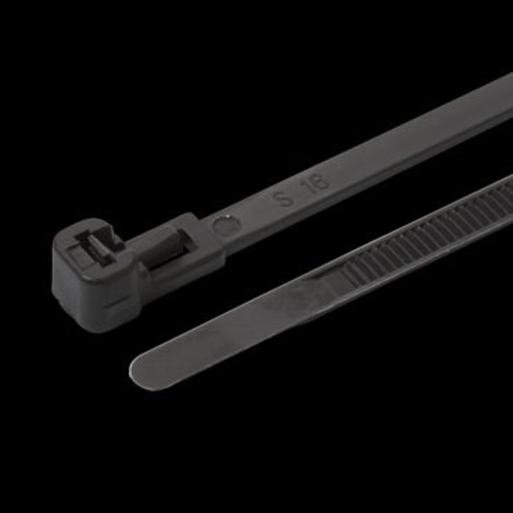 Lexman Set Of 25 Reusable Cable Ties L200Mm W4,6Mm Black Color,