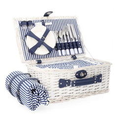 Homla Orlando Picnic Basket White 46 x 30 x 20cm