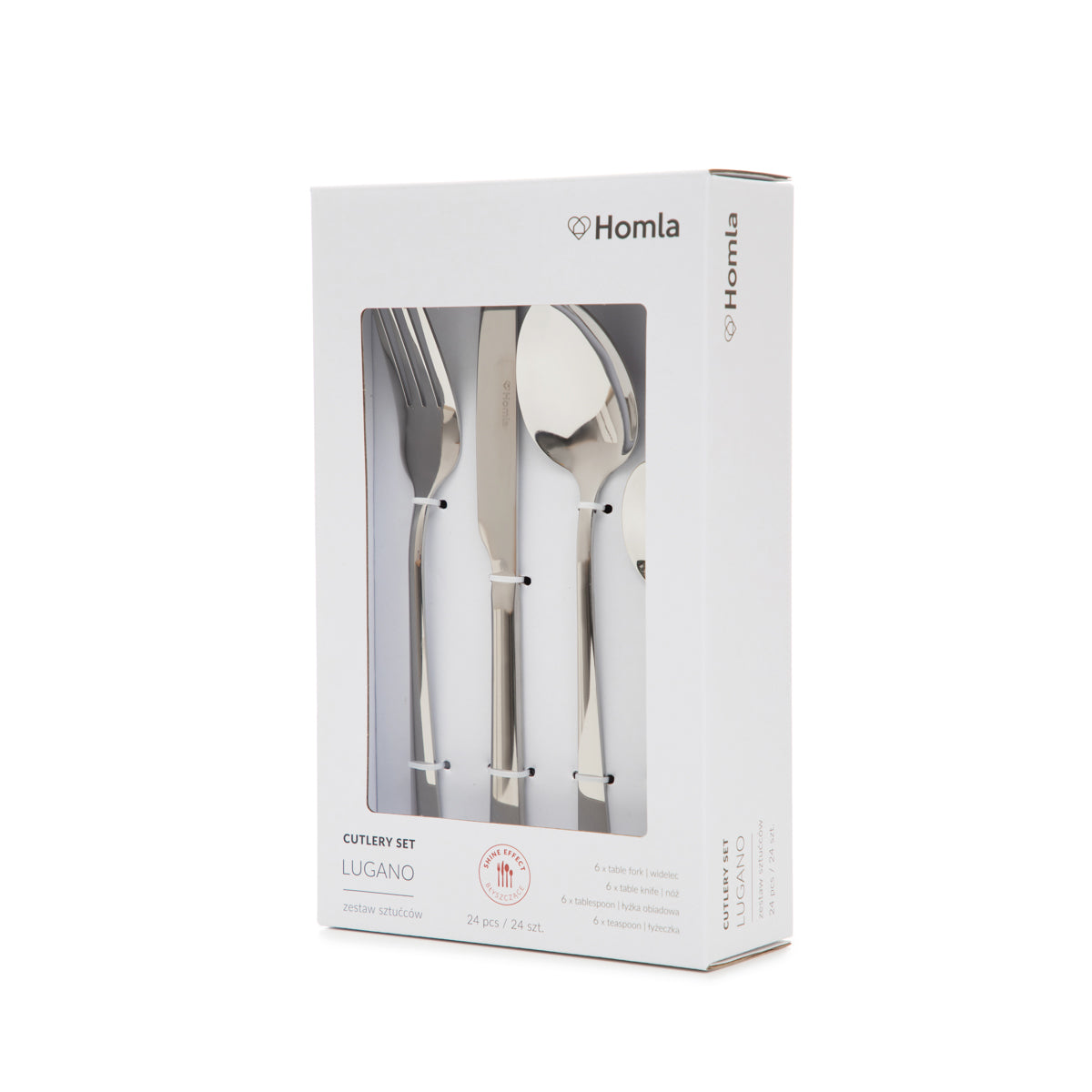 Homla Lugano Cutlery Set of 24 Pieces - Silver