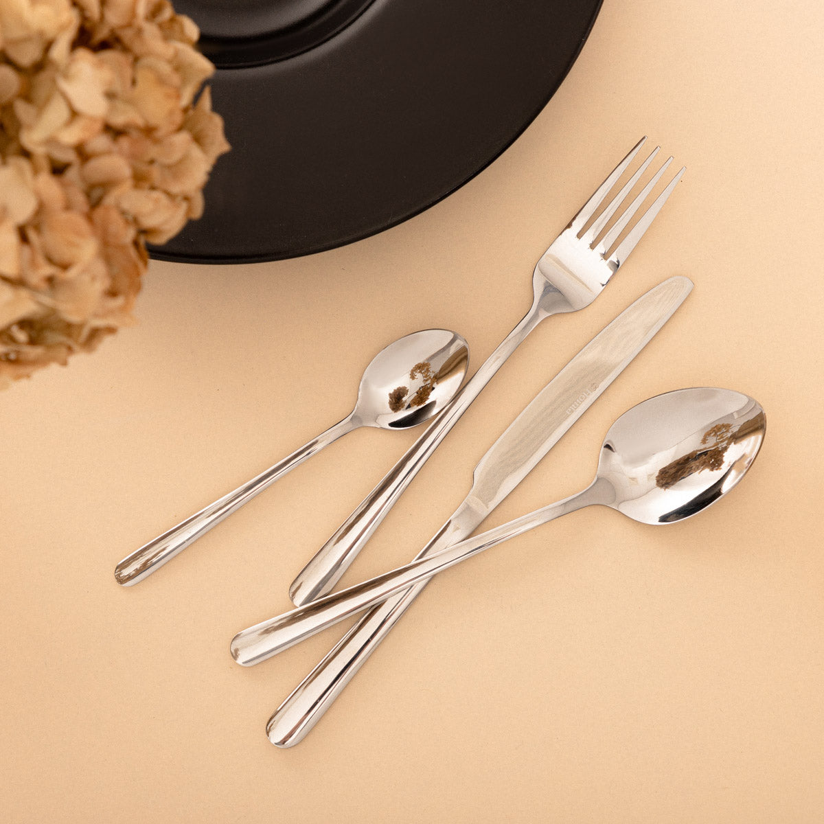 Homla Lugano Cutlery Set of 24 Pieces - Silver