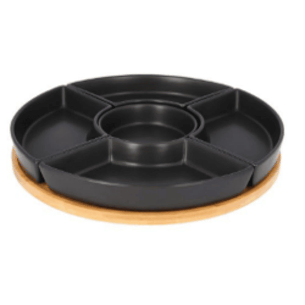 Homla Fincan Rotating Platter Serving Dish 30cm - Black