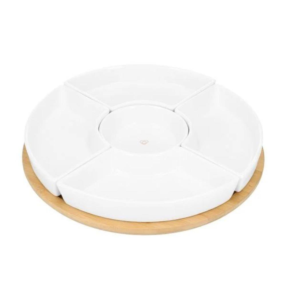 Homla Fincan Rotating Platter Serving Dish 30cm - White