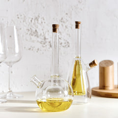 Homla Best Vinegar and Oil Bottle Set of 2 21cm - Transparent
