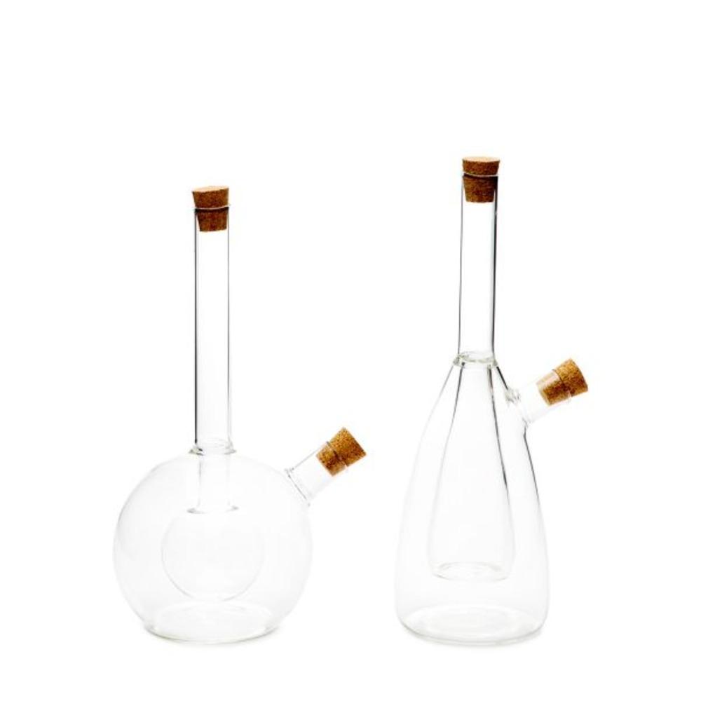 Homla Best Vinegar and Oil Bottle Set of 2 21cm - Transparent