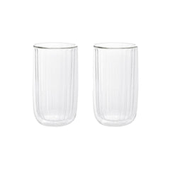 Homla Cembra Groove Glass Set Of 2 350ml - Transparent