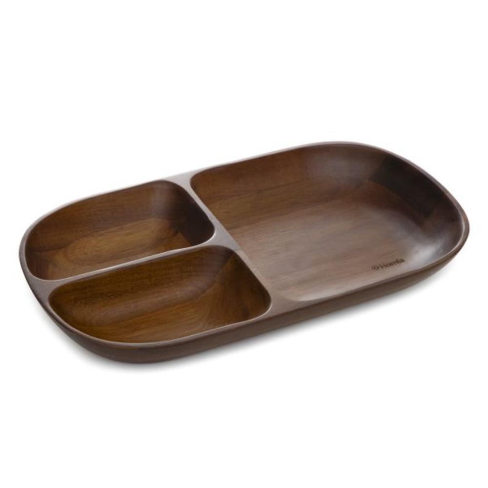 Homla Mooka Serving Dish with 3 Sections 31 x 17.5cm - Natural