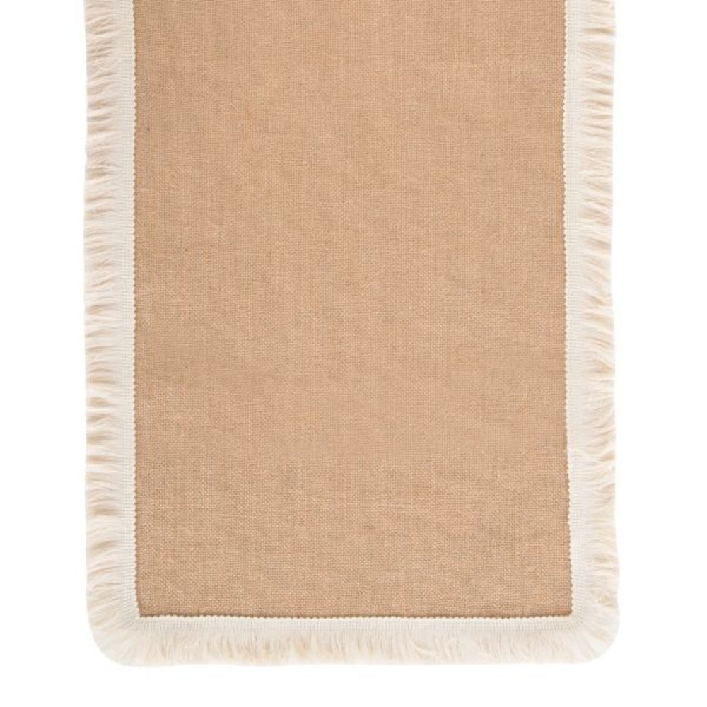 Homla Birao Table Runner with Fringe 40 x 160cm - Beige