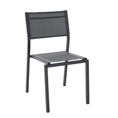 Naterial Lyra Beta Dining Chair Textilene 2x2 Dark Grey,