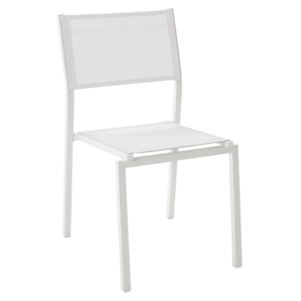 Naterial Lyra Beta Dining Chair Textilene 2x2 White