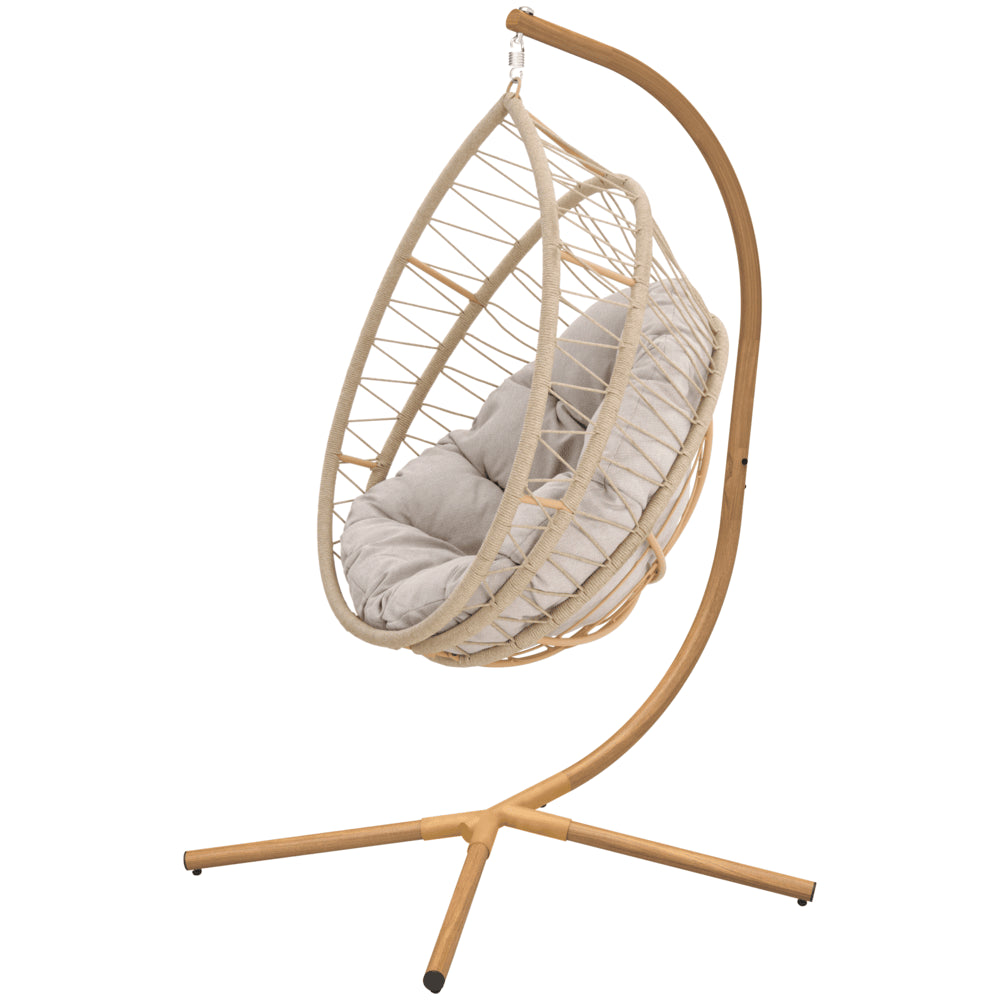 Naterial Ovo Steel Wicker Hanging Chair 125x135x184cm,