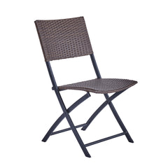 Zena Origami Bistro Chair Wicker & Steel Dark Brown ,