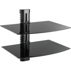 Lexman Dual-Layer Dvd Shelf With Tempered Glass 360X250X5Mm,