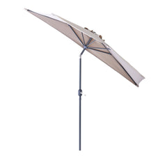 Naterial Arkea Balcony Umbrella Half Round 270x135cm Taupe Moon