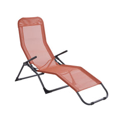 Kroma Sun Lounger With 2 Positions Red Cotta