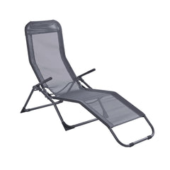 Kroma Sun Lounger With 2 Positions Dark Grey