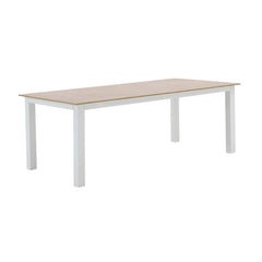 Naterial Clara Dining Table For 6/8 Persons Aluminum Synthetic Wood 200x100cm White