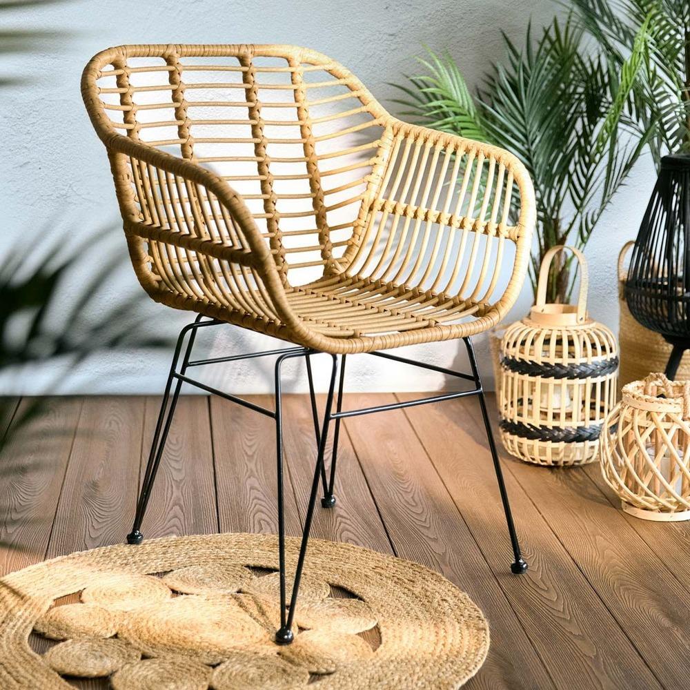 Homla Jardin Braided Chair 57 x 62 x 81cm - Natural