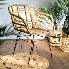 Homla Jardin Braided Chair 57 x 62 x 81cm - Natural