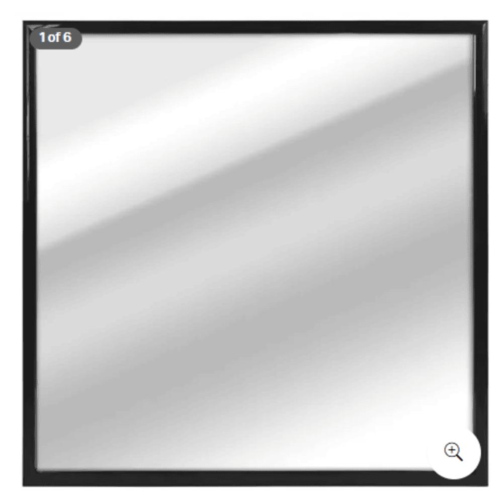 Inspire Lila Mirror 30cm x 30cm - Black