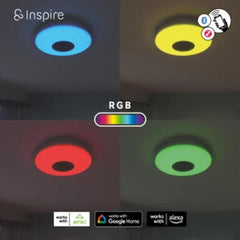 Inspire Ceiling RGB 3200LM CCTDIM D40 Stars IP21 Stars Speaker,