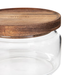 Homla Gabin Glass Container With Acacia Lid 0.7L