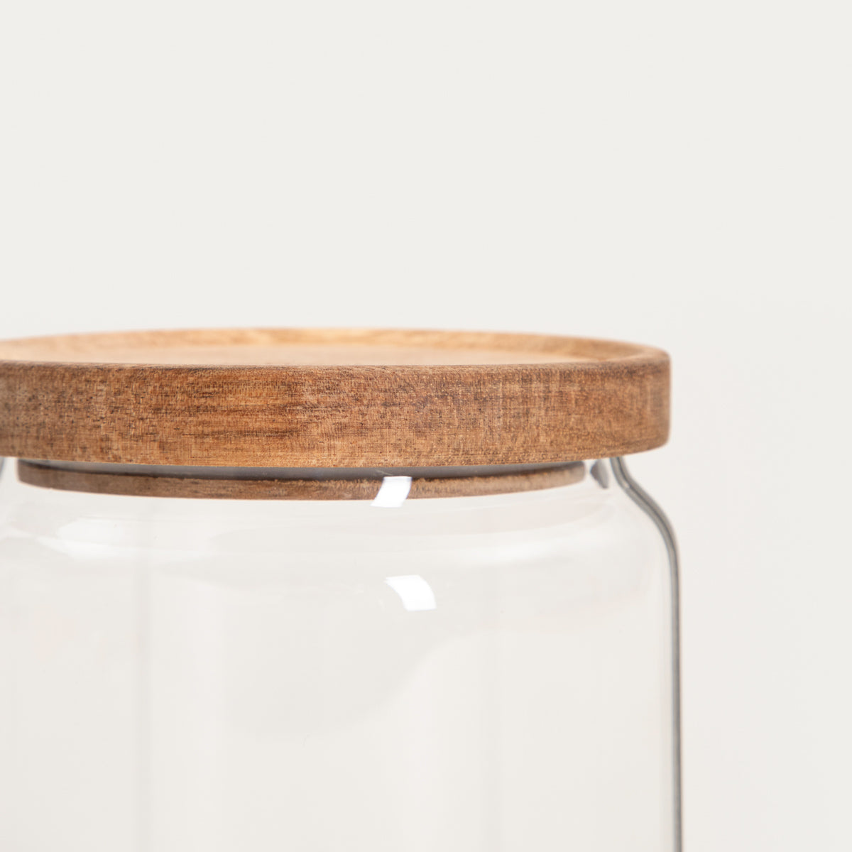 Homla Gabin Glass Container With Acacia Lid 1.3L