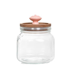 Homla Nobu Glass Container with Pink Knob 0.75L