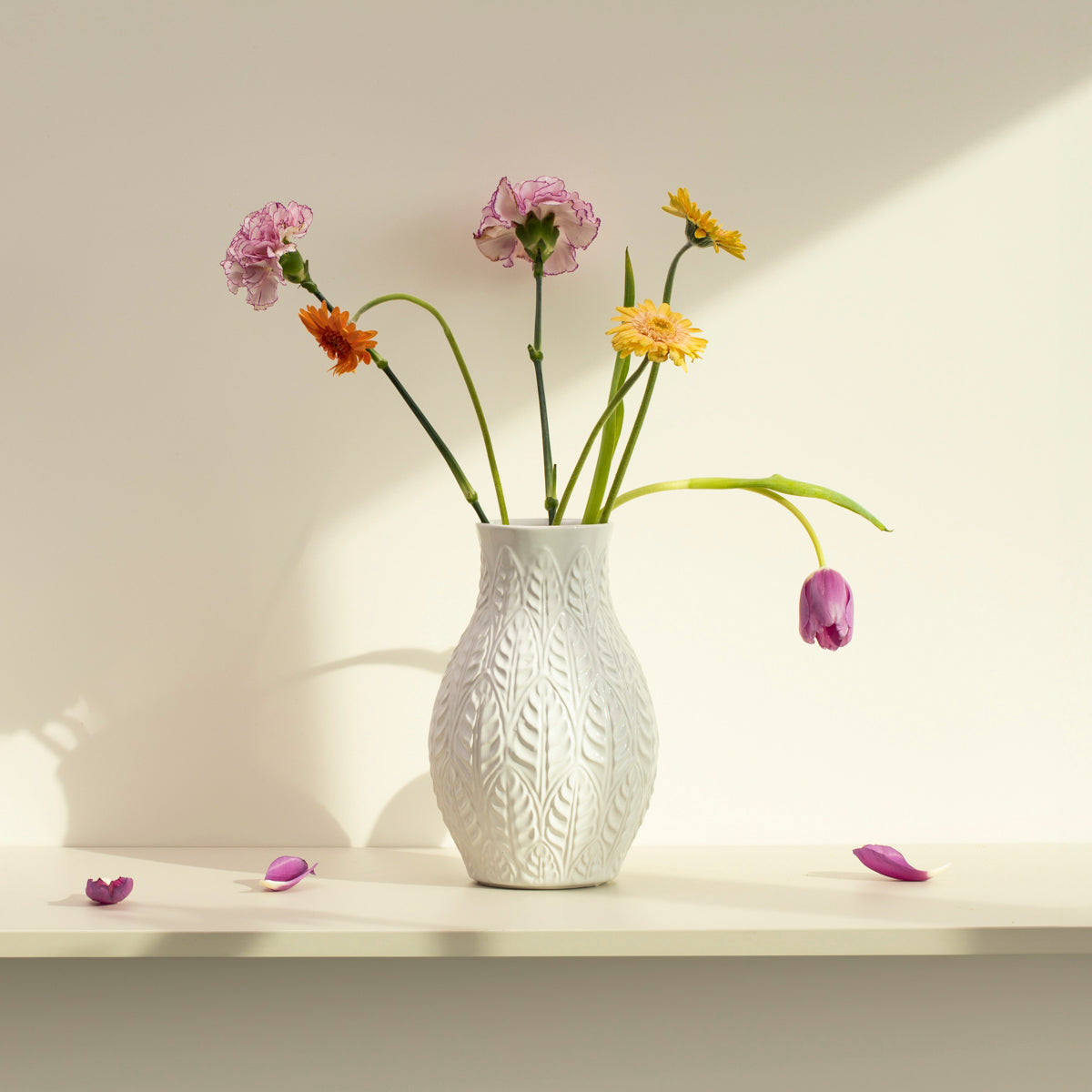 Homla Natto Vase Ecru 15x15x24cm