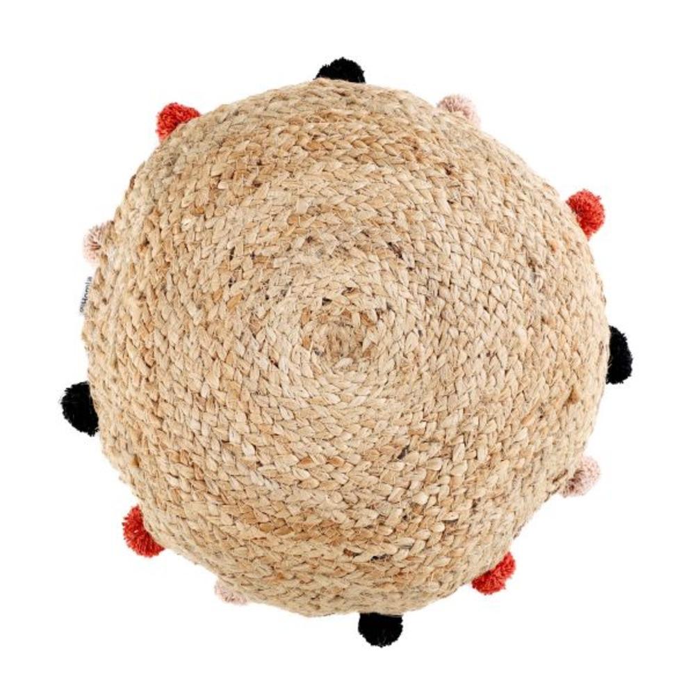 Homla Celia Jute Pillow With Pom-Poms 38cm