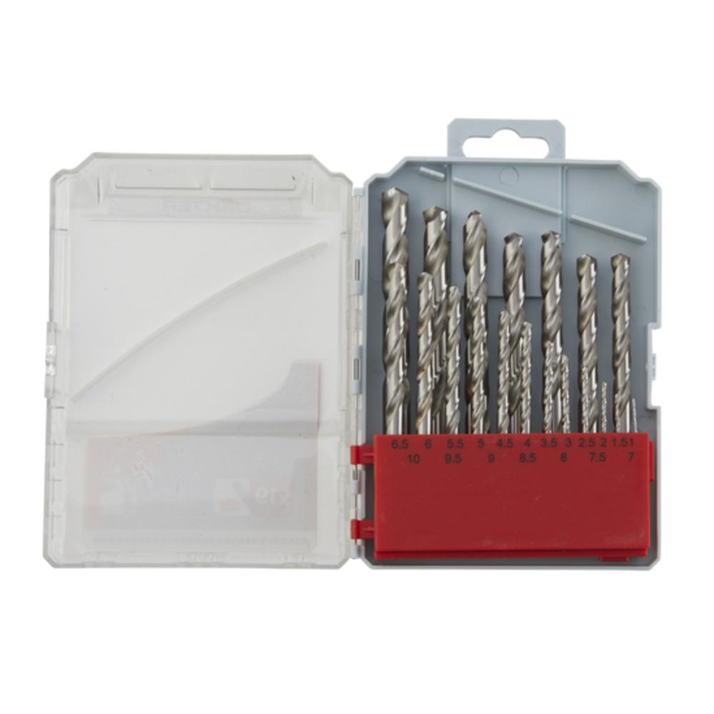 Dexter - 19Pc Metal Drill Bit Set Round Shank 1/1.5/2/2.5/.../9/9.5/10,