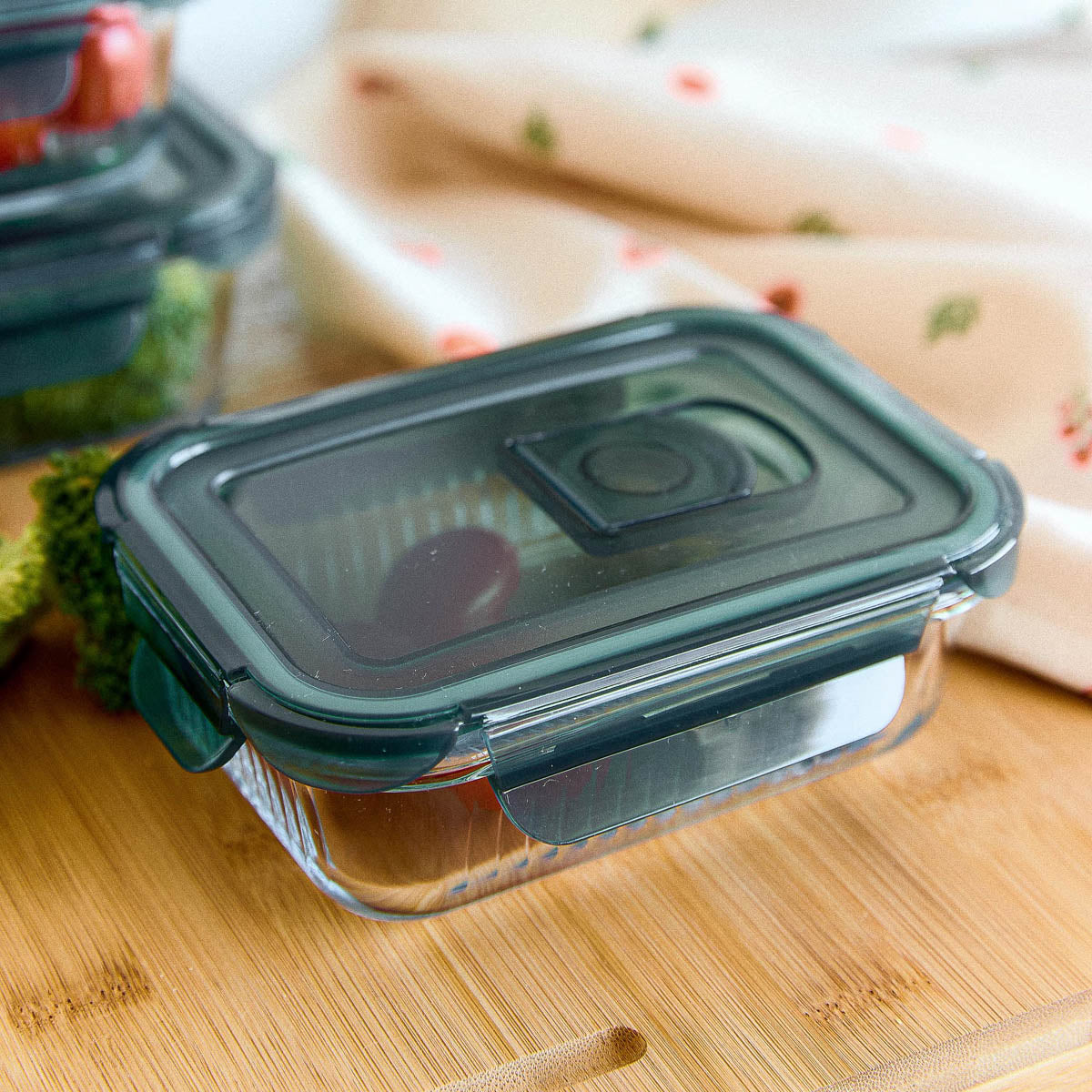 Homla Remmie Glass Rectangular Container 0.37L