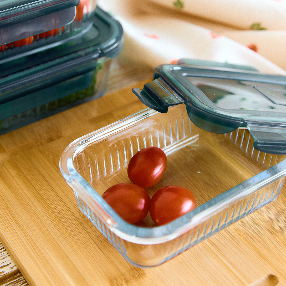 Homla Remmie Glass Rectangular Container 0.37L