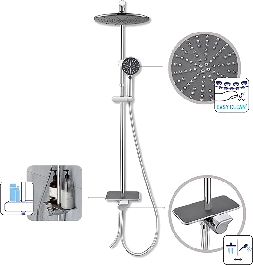 Sensea Easy Full System W/O Faucet Acs Chrome,