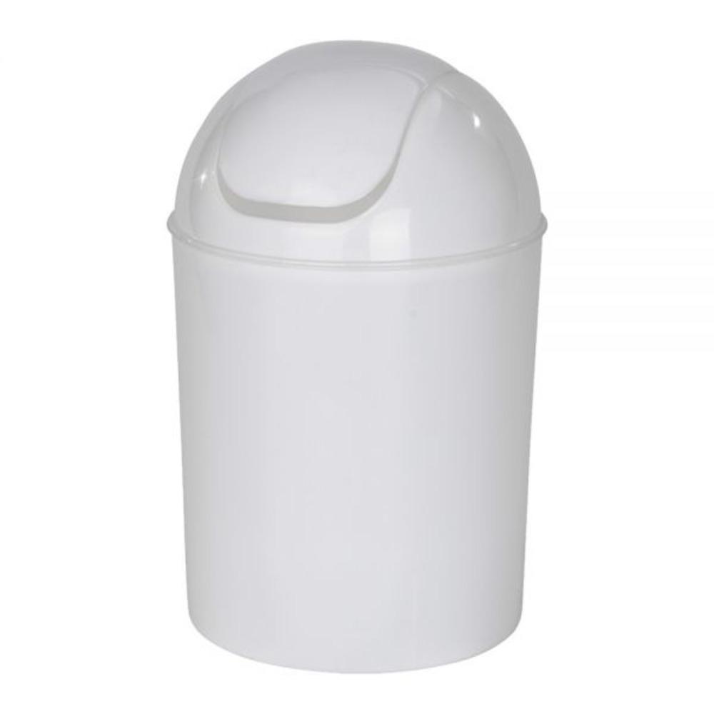 Wenko Swing Cover Bin Economic White