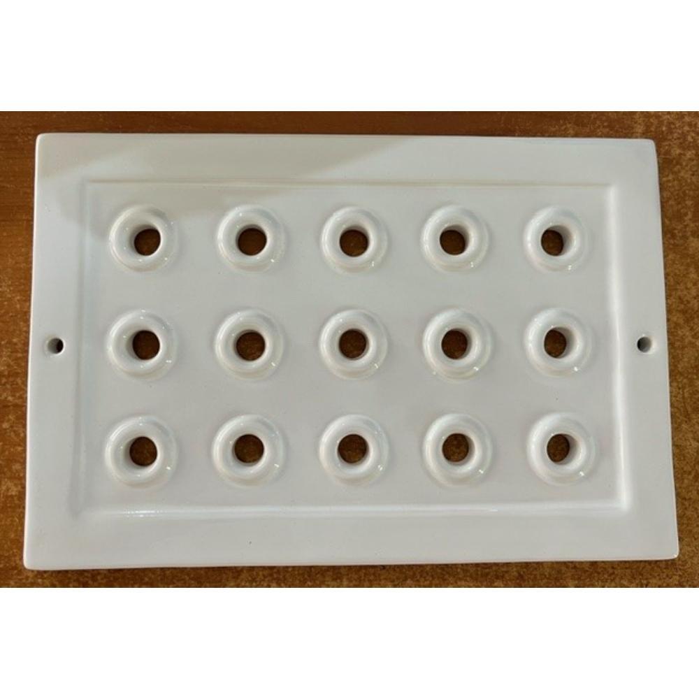Vent Glazed Panna 15 Holes 28x19cm