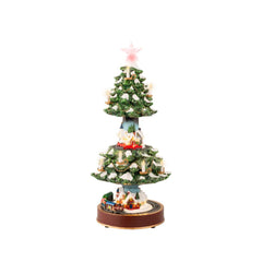 Lumineo Micro-Led Plastic Tree with Train 24 x 49cm
