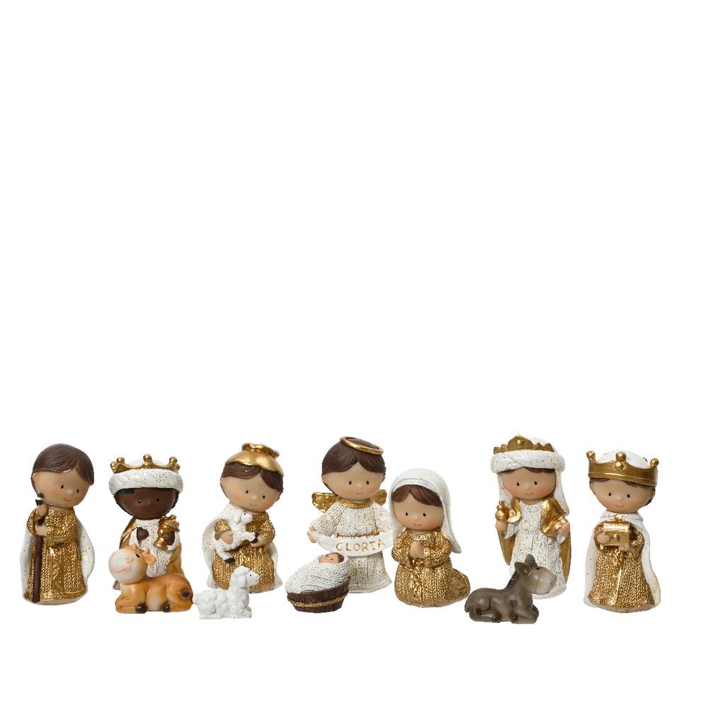 Polyresin Nativity Set of 11 Pieces - Childlike