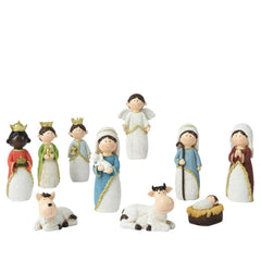 Polyresin Nativity Set of 10 Pieces 15cm - Childlike