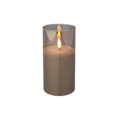 Lumineo BO Led Wax Candle with Flame Effect 7.5 x 15cm